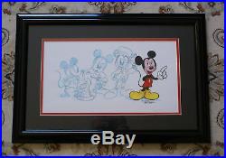 Disney Progression Mickey Thru the Years Drawing Framed Gift