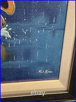 Disney Rainy Day Fun SIGNED Rob Kaz 1/295 Limited Edition Framed Giclee
