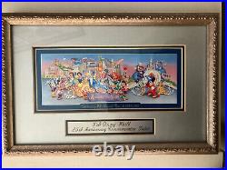 Disney Remember the Magic 25th Anniversary Commemorative Ticket Rare Framed
