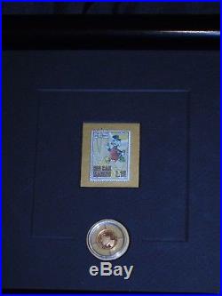 Disney Scrooge McDuck GOLD COIN & STAMP All Framed with C-O-Authenticity 98/120