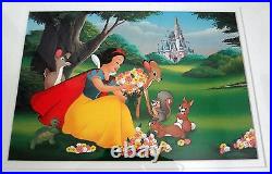 Disney Snow White A Smile, A Song And A Castle Lithograph LE Don Williams Framed