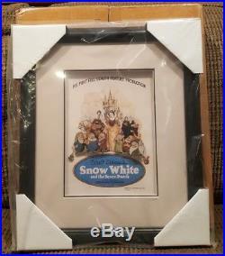 Disney Snow White And The Seven Dwarfs Matted And Framed Movie Poster Pin Set LE