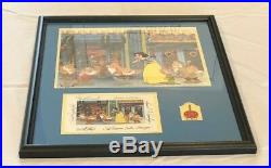 Disney Snow White Look what I got! Hand Painted Animation Cel Framed Signed Pin