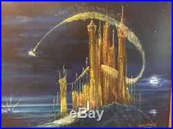 Disney The Gold Castle Canvas Giclee Tinker Bell Ellenshaw Signed Harrison Frame