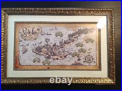Disney Tom Sawyer Island MAP Pirates Lair Framed DISNEY PIN SET LE 100
