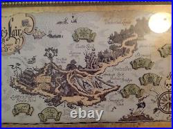 Disney Tom Sawyer Island MAP Pirates Lair Framed DISNEY PIN SET LE 100