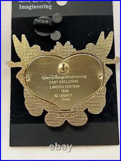 Disney WDI Heart framed tinker bell castle crown pin Disneyland 50th cast