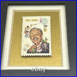 Disney Walt Disney US Stamp With Medallion, Framed And Matted LE 324/5000