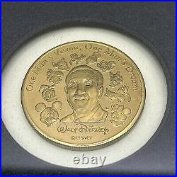 Disney Walt Disney US Stamp With Medallion, Framed And Matted LE 324/5000