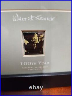 Disney Walt Disney's 100th Year Framed Pin Set LE 1306/5000 Mickey Mouse