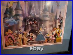 Disney World Castle 3 D Framed Lithograph Picture