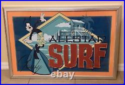 Disney's All Star Sports Resort Framed Goofy Surf Guest Room Used Prop Artwork