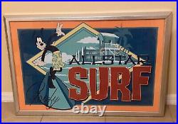 Disney's All Star Sports Resort Framed Goofy Surf Guest Room Used Prop Artwork