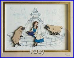 Disney's Belle Framed Art Pin Set LIMITED EDITION/1000 RARE and COLLECTIBLE