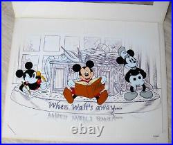 Disney's When Walt's Away Cel Featuring Mickey Mouse Black Mickey Ears Frame