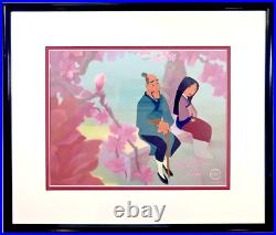 Disney sericel Mulan cel Beautiful Blossom Ming NA signed on cel 1C