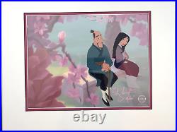 Disney sericel Mulan cel Beautiful Blossom Ming NA signed on cel 1C