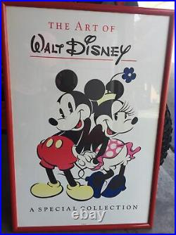 Disney special edition poster on solid frame. The art of Walt Disney