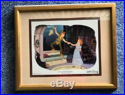 Disneyana Peter Pan with Wendy Vintage 1950's Very Rare Disney Print Framed