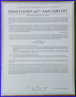 Disneyland 60th Anniversary 18x27 S/N Framed Paper Lithograph