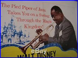 Disneyland After Dark 1962 Framed Orig Movie Poster Louis Armstrong Walt Disney