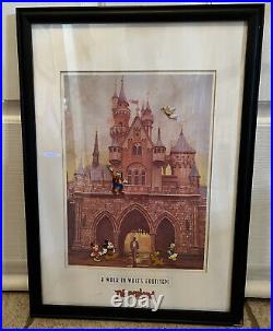Disneyland Framed 2002 LE 1000 Walk In Walt's Footsteps With Pins Very Rare