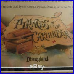 Disneyland Framed Pirates of Caribbean Yo Ho Signed Scroll Xavier Atencio Ltd Ed