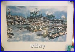 Disneyland Hotel New Orleans Square Lithograph, Never Framed
