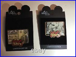 Disneyland LE Walts 100th Birthday Framed Photo Set Plus Character Tribute Pins