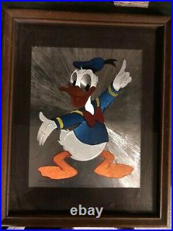 Donald Duck Framed Serigraph Glass Walt Disney Productions Picture