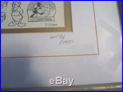 Donald Duck Model Sheet with 3 pins and COA limited edition, framed