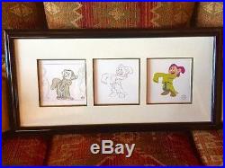 Dopey Disney Fine Art Framed Collectible by Frank Thomas Let Me See Your Hands
