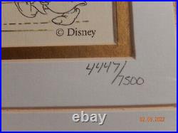 Dopey Model Sheet Pin Set Limited Edition Framed Walt Disney Snow White 1999 COA