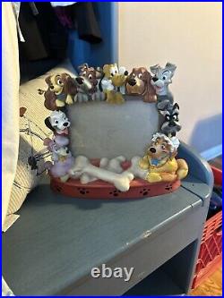 Extremely Rare! Walt Disney Dogs Characters Big Heavy Figurine Frame Statue