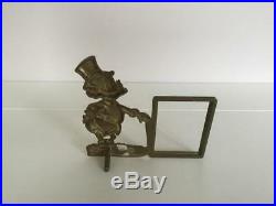 Extremely Rare! Walt Disney Scrooge McDuck Old Brass Photo Frame