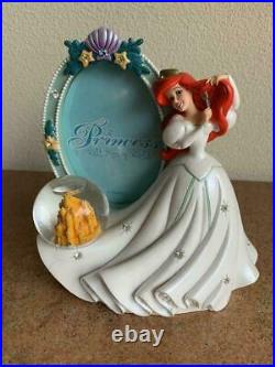 Extremely Rare! Walt Disney The Little Mermaid Ariel Figurine Globe Frame Statue