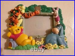 Extremely Rare! Walt Disney Winnie The Pooh Figurine 3D Picture Frame Statue