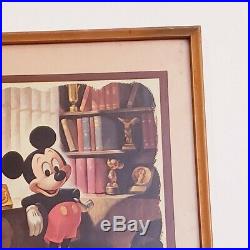FRAMED WALT DISNEY 11 x 14 Mickey Mouse in His Office, 1961 PRINT ART #72-69
