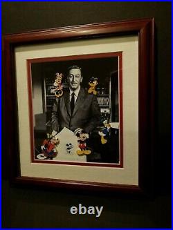 Fab 5 Mahogany Framed Character Pin Set With Walt Disney Photo Open Edition