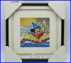 Fantasia Mickey Walt Disney Art Classics Mixed Media Framed Serigraph Box COA