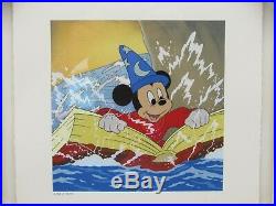 Fantasia Mickey Walt Disney Art Classics Mixed Media Framed Serigraph Box COA