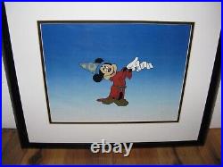 Fantasia Sericel Limited Edition 5000 Original Mickey Mouse Walt Disney Framed