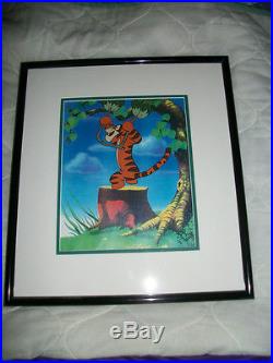 Fantastic Tigger from Winnie The Pooh Show Full Figure Framed Animation Cel