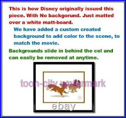 Fox Hound cel Disney Sericel Original Disney Frame COA Upgraded background