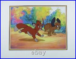 Fox Hound cel Disney Sericel Original Disney Frame COA Upgraded background