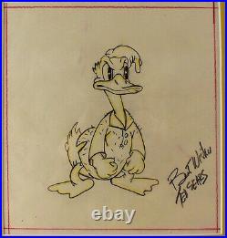 Framed 1940s Walt Disney Donald Duck Character Study by Ted Sears JL4
