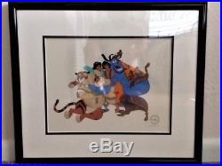 Framed 1993 Disney Aladdin Serigraph Cel Limited Edition (Only 5,000) with COA