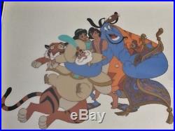 Framed 1993 Disney Aladdin Serigraph Cel Limited Edition (Only 5,000) with COA
