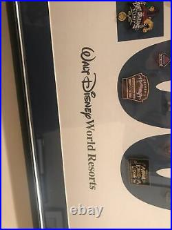 Framed 2001 Walt Disney World Resorts Limted Edition Pin Set