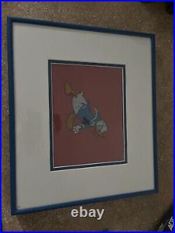 Framed Angry Donald Duck Hand Painted Cel Used in a Disney Production -Appraised